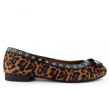 Paul Green Leo Lack sahara black Ballerina in Leopard-Muster Paul Green Leo Lack sahara black Ballerina in Leopard-Muster